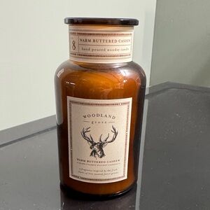 DW Home Amber Glass Jar Candle woodland grove warm buttered cashew new! No. 8